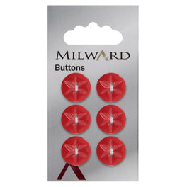 Milward Carded Buttons: 15mm - Pack of 6 - 00379