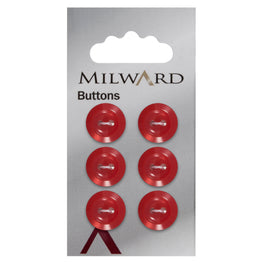 Milward Carded Buttons: 13mm - Pack of 6 - 00391B