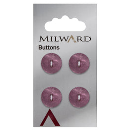 Milward Carded Buttons: 15mm - Pack of 4 - 00414B