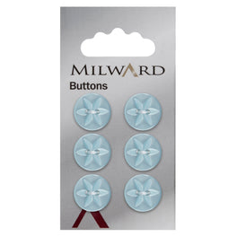 Milward Carded Buttons: 15mm - Pack of 6 - 00426