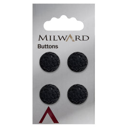 Milward Carded Buttons: 15mm - Pack of 4 - 00445