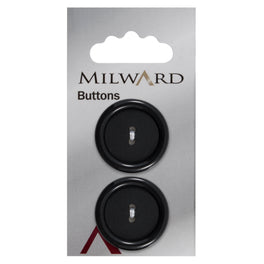 Milward Carded Buttons: 27mm - Pack of 2 - 00470