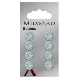 Milward Carded Buttons: 10mm - Pack of 8 - 00491
