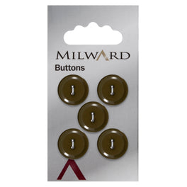 Milward Carded Buttons: 15mm - Pack of 5 - 00499A