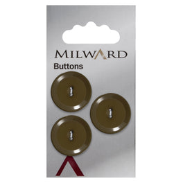 Milward Carded Buttons: 20mm - Pack of 3 - 00500A