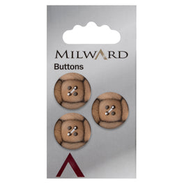 Milward Carded Buttons: 18mm - Pack of 3 - 00517