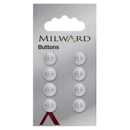 Milward Carded Buttons: 10mm - Pack of 8 - 00841