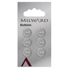 Milward Carded Buttons: 12mm - Pack of 6 - 00849