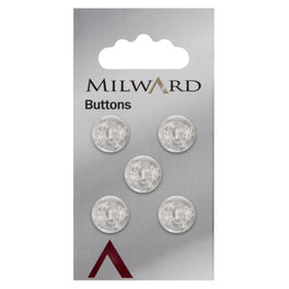 Milward Carded Buttons: 12mm - Pack of 5 - 00869