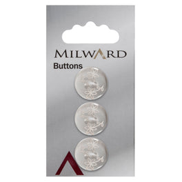 Milward Carded Buttons: 17mm - Pack of 3 - 00871