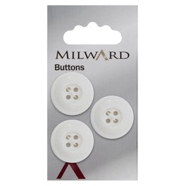 Milward Carded Buttons: 22mm - Pack of 3 - 00887A