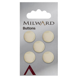Milward Carded Buttons: 15mm - Pack of 4 - 00901
