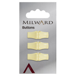 Milward Carded Buttons: 25mm - Pack of 3 - 00922A