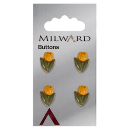Milward Carded Buttons: 15mm - Pack of 4 - 00945