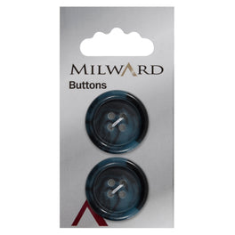 Milward Carded Buttons: 25mm - Pack of 2 - 00954A