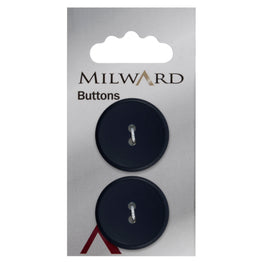 Milward Carded Buttons: 25mm - Pack of 2 - 00969