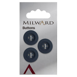 Milward Carded Buttons: 17mm - Pack of 3 - 00974