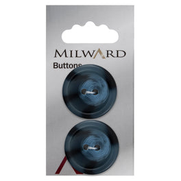 Milward Carded Buttons: 27mm - Pack of 2 - 00980