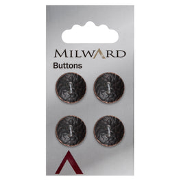 Milward Carded Buttons: 15mm - Pack of 4 - 00992