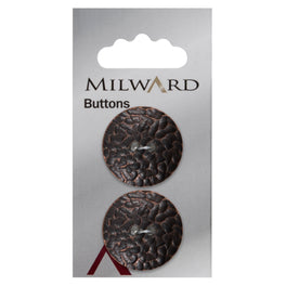 Milward Carded Buttons: 25mm - Pack of 2 - 00994