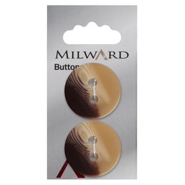 Milward Carded Buttons: 27mm - Pack of 2 - 00998A
