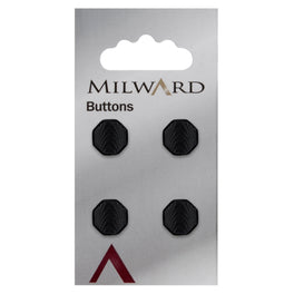 Milward Carded Buttons: 12mm - Pack of 4 - 01041