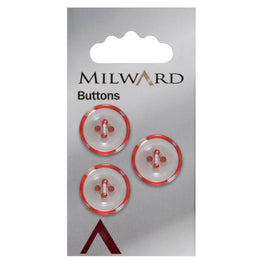 Milward Carded Buttons: 17mm - Pack of 3 - 01086A