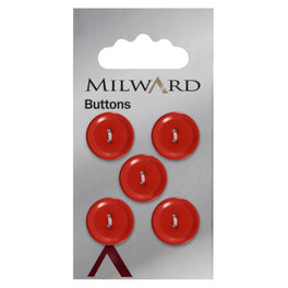 Milward Carded Buttons: 15mm - Pack of 5 - 01088A