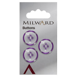 Milward Carded Buttons: 17mm - Pack of 3 - 01093A
