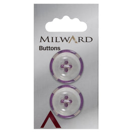 Milward Carded Buttons: 22mm - Pack of 2 - 01094A