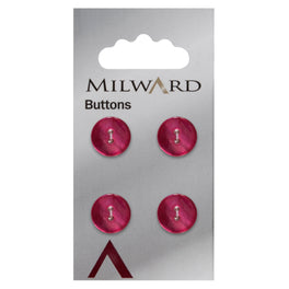Milward Carded Buttons: 12mm - Pack of 4 - 01098