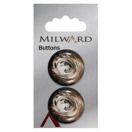 Milward Carded Buttons: 25mm - Pack of 2 - 01109A