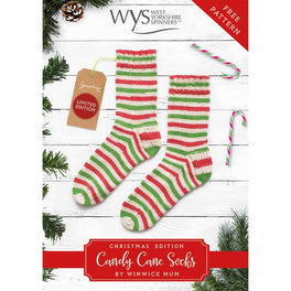 Free Download - Candy Cane Socks in West Yorkshire Spinners Signature 4ply