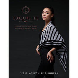 Emilia Eyelet Striped Shawl in West Yorkshire Spinners Exquisite 4ply - Digital Version DPWYS0014