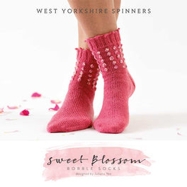 Free Download - Sweet Blossom Bobble Socks in West Yorkshire Spinners Signature 4ply
