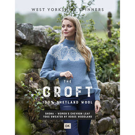 Shona Women's Chevron Leaf Yoke Sweater in West Yorkshire Spinners The Croft Dk - Digital Version DPB0045