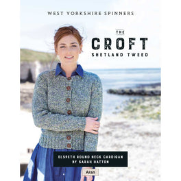 Elspeth Cardigan in West Yorkshire Spinners The Croft Shetland Tweed Aran - Digital Version DPB0056