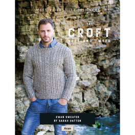Ewan Sweater in West Yorkshire Spinners The Croft Shetland Tweed Aran - Digital Version DPB0058