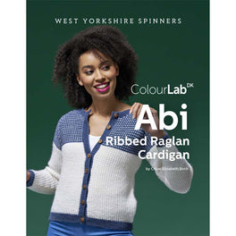 Abi Ribbed Raglan Cardigan in West Yorkshire Spinners ColourLab - Digital Version DPB0149