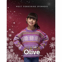 Olive girl's Festive Jumper in West Yorkshire Spinners ColourLab - Digital Version DPB0189