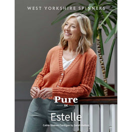 Estelle Cable-Sleeved Cardigan in West Yorkshire Spinners Pure Dk - Digital Pattern DBP0239