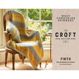 Firth Blanket and Cushion in West Yorkshire Spinners The Croft Dk by Jenny Watson - Digital Pattern DPB0248