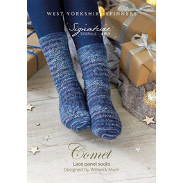 Free Download - Comet Lace Panel Socks in West Yorkshire Spinners Signature 4ply