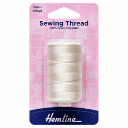 Hemline Sewing Thread - 1000 metres - Natural