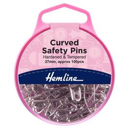 Hemline Safety Pins - Curved