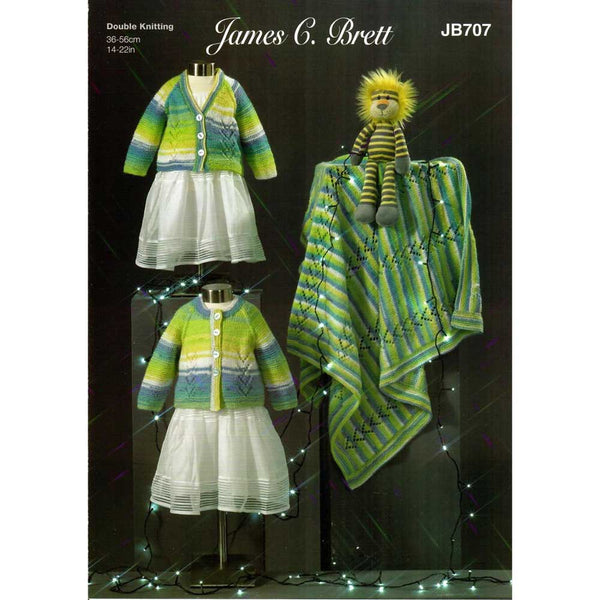 James C Brett Baby DK Knitting Pattern JB707
