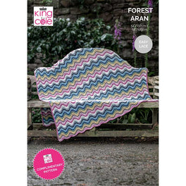 Free Pattern: Knitted Ripple Blanket in King Cole Forest Aran - Digital Version