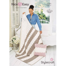 Nice and Easy - Crochet Blanket and Cushion in Stylecraft Softie - Digital Version 9935