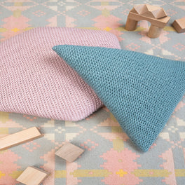 Poppy Triangle Cushion in Rowan Cotton Wool - Digital Version