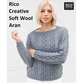 Free Download - Cable Sweater in Rico Creative Soft Wool Aran